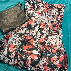Floral strapless summer dress